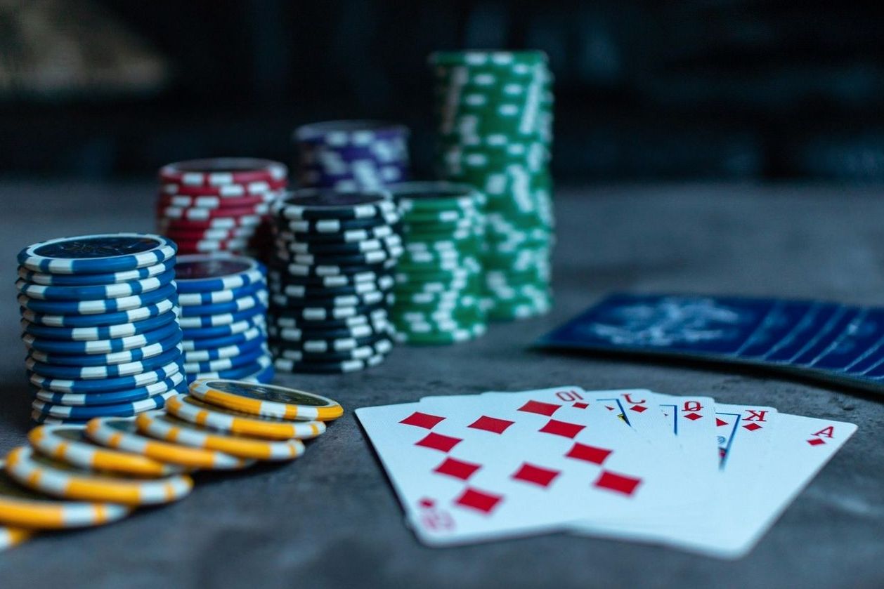 Poker chips stacked at a Dreamadventureau event